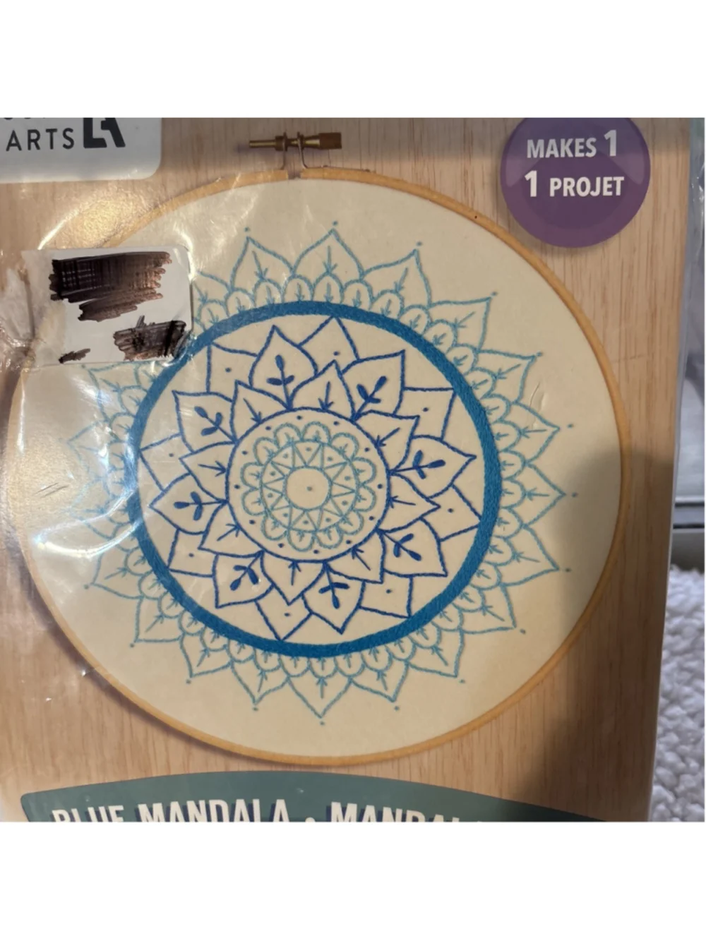 Leisure Arts Blue Mandala Embroidery Kit New Leaf Stitchery DIY Craft New